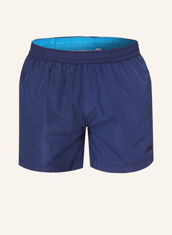 ZEGNA Swim shorts FOLDABLE DARK BLUE