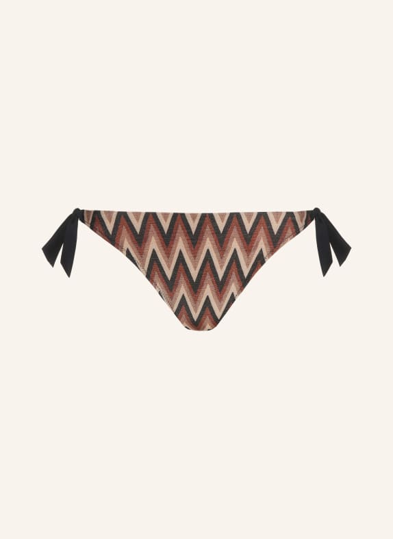 MARIE JO Triangle bikini bottoms SU ANA with glitter thread BROWN/ BLACK/ LIGHT BROWN