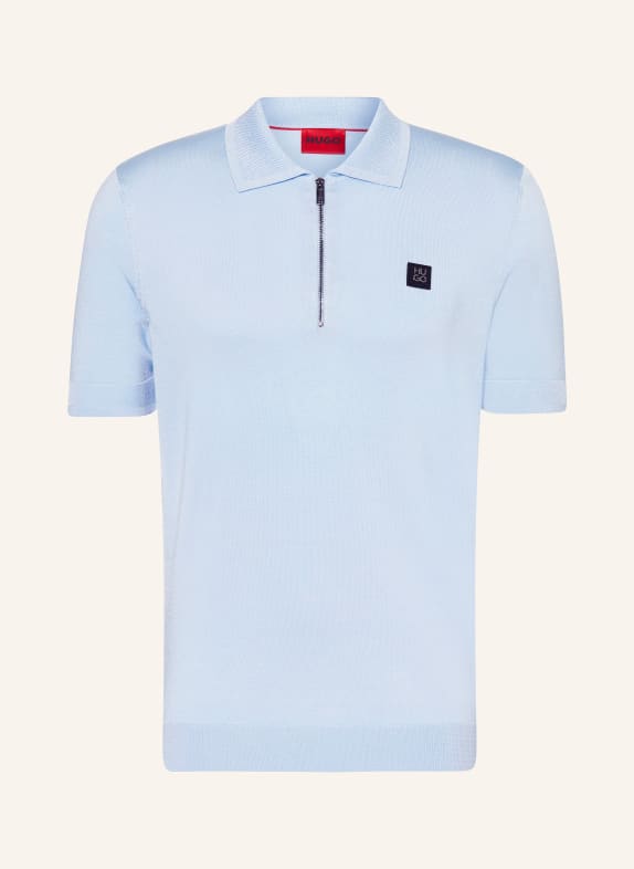 HUGO Jersey polo shirt SAYFONG LIGHT BLUE