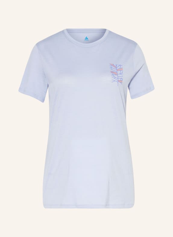 odlo T-shirt ASCENT MERINO 160 made of merino wool LIGHT BLUE