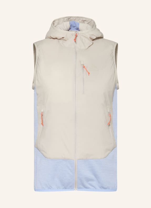 odlo Hybrid quilted vest ASCENT with merino wool CREAM/ LIGHT BLUE
