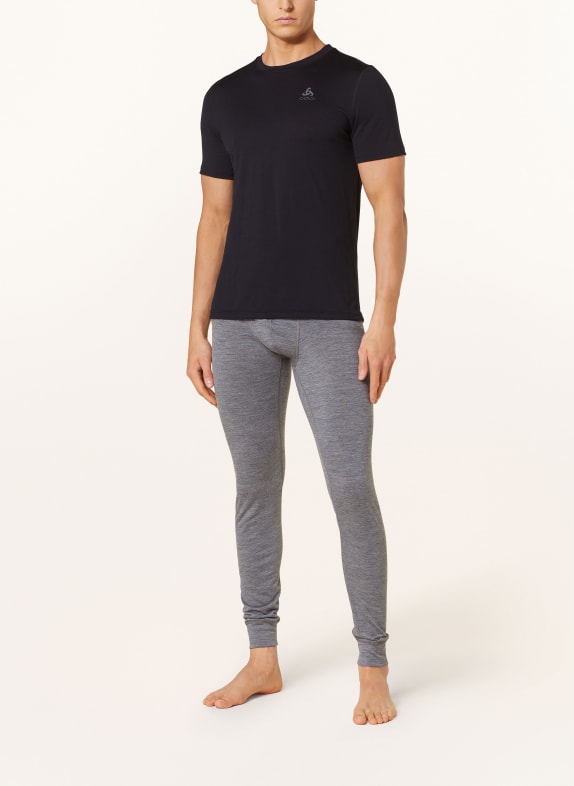 odlo Functioneel shirt NATURAL MERINO 160 van merinowol ZWART