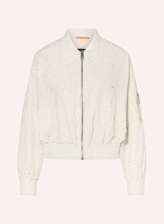 BOSS Bomber jacket PRODERY in broderie anglaise ECRU