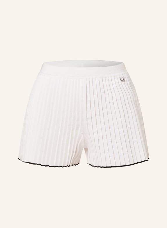 JACQUEMUS Jersey shorts LE SHORT MAILLE PLISSÉ with pleats WHITE