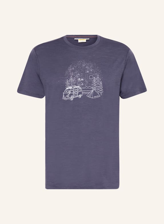 icebreaker T-shirt 150 TECH-LITE™ III VAN CAMP z wełny merino CZIEMNOSZARY