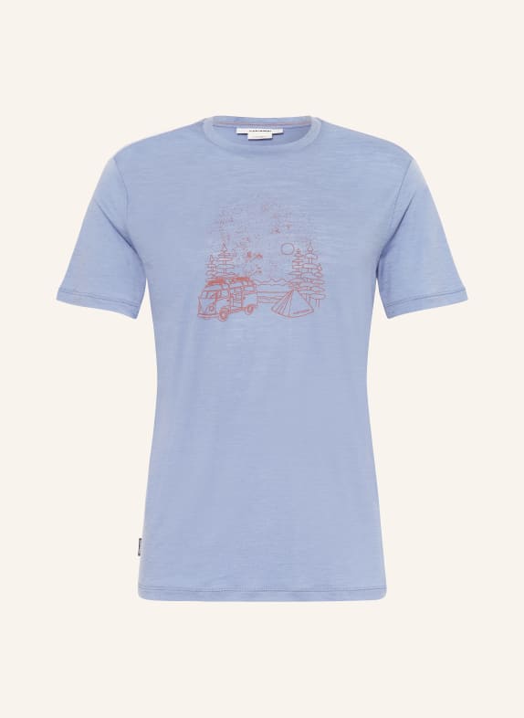 icebreaker T-shirt 150 TECH-LITE™ III VAN CAMP z wełny merino JASNONIEBIESKI