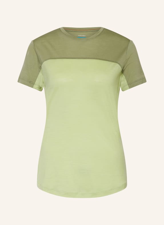 icebreaker T-shirt MERINO COOL-LITE™ SPHERE III z dodatkiem wełny merino JASNOZIELONY/ CIEMNOZIELONY