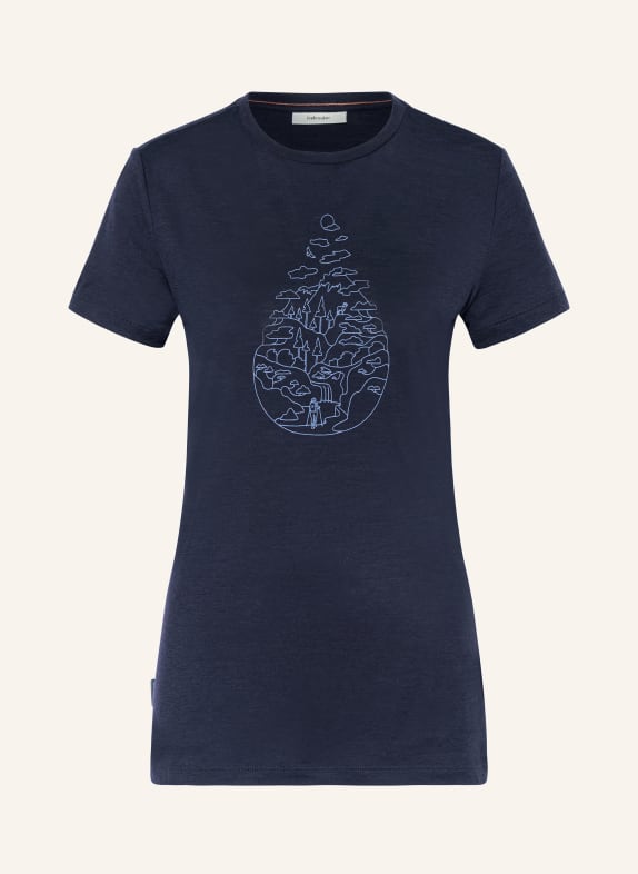 icebreaker T-shirt TECH LITE III z wełny merino GRANATOWY/ LILA