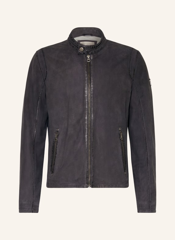 gipsy Leather jacket GMBLAKE DARK BLUE
