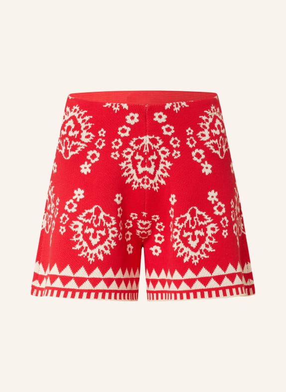 LIU JO Knit shorts RED/ ECRU