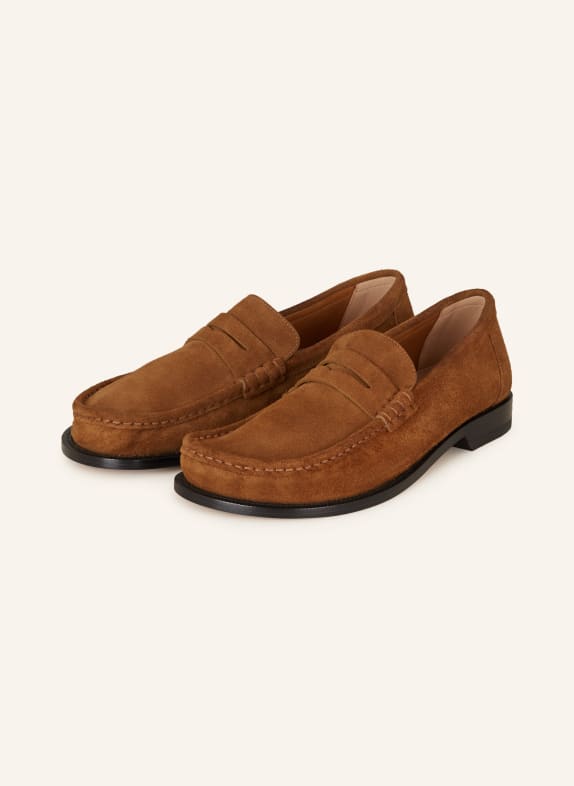 LOEWE Penny loafers CAMPO BRĄZOWY