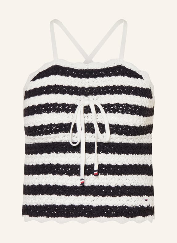 TOMMY JEANS Knit top BLACK/ WHITE