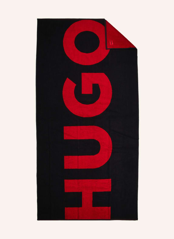 HUGO Beach towel BLACK/ RED
