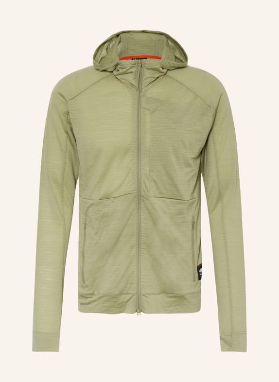 icebreaker Mid-layer jacket MERINO 200 REALFLEECE™ with merino wool LIGHT GREEN
