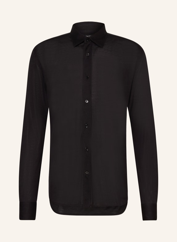 TOM FORD Silk shirt relaxed fit BLACK