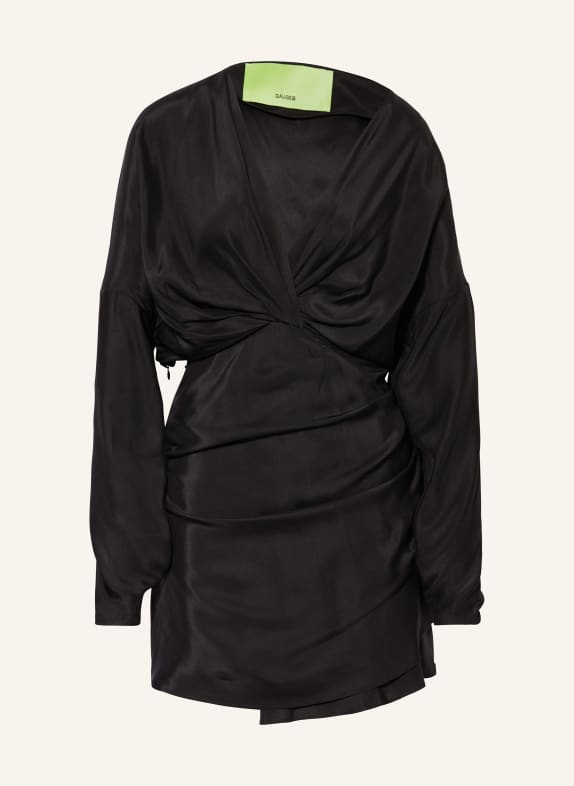 GAUGE81 Silk dress ASUKA BLACK