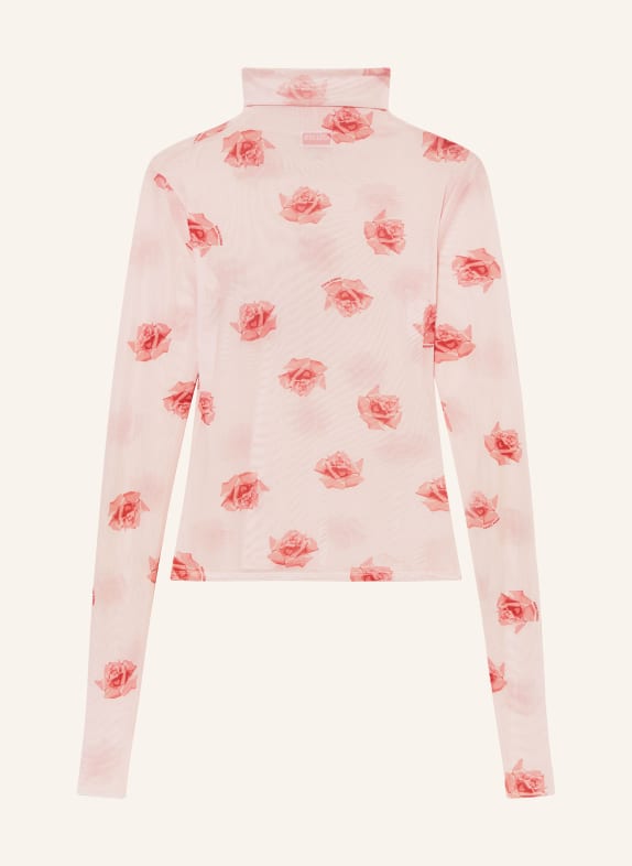 KENZO Long sleeve shirt in mesh PINK/ LIGHT RED/ RED