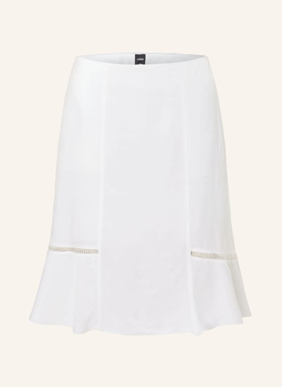 BOSS Skirt VILEINA with linen WHITE