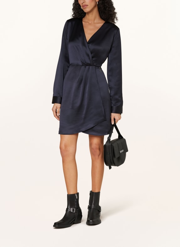 Toni Long Sleeve Satin Personalised Womens Pyjamas Black