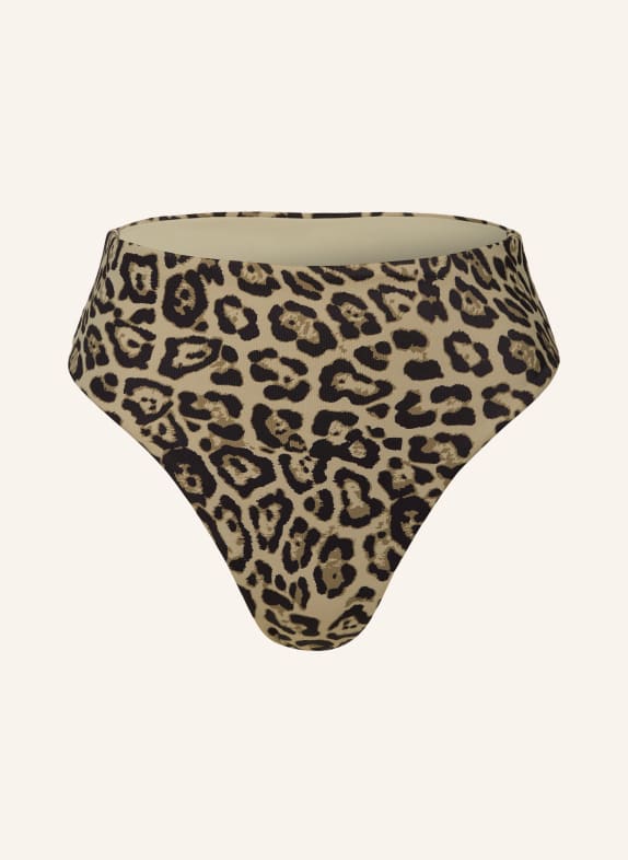 GOLDBERGH High waist bikini bottoms POOLSCAPE BEIGE/ BLACK