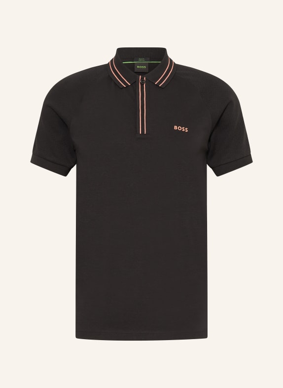 BOSS Jersey polo shirt PAULE slim fit BLACK