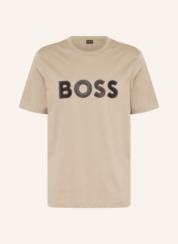 BOSS T-Shirt TAUPE/ SCHWARZ