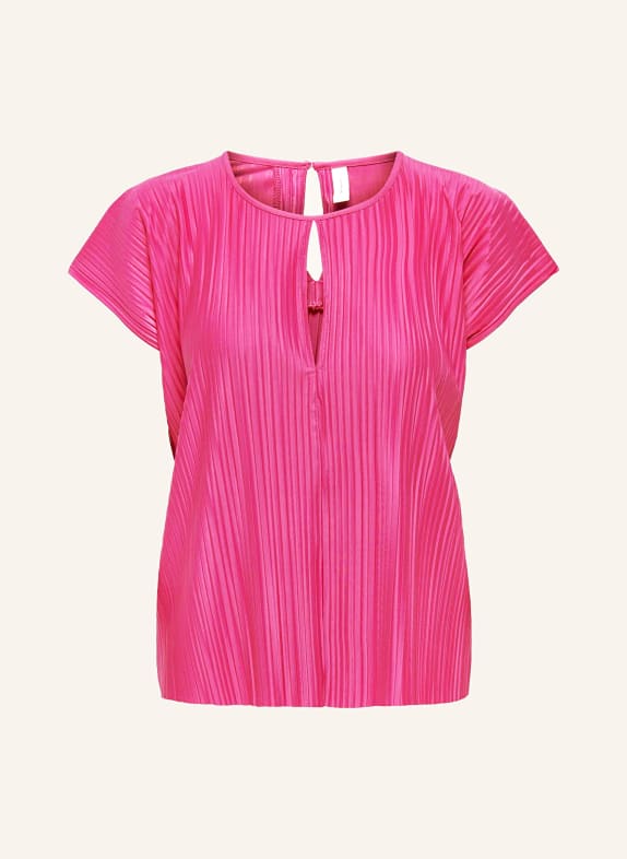 ONLY Shirt blouse with pleats raspberry rose