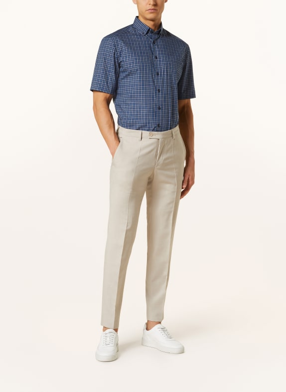 OLYMP Kurzarm-Hemd Luxor modern fit DUNKELBLAU / BLAU / WEISS