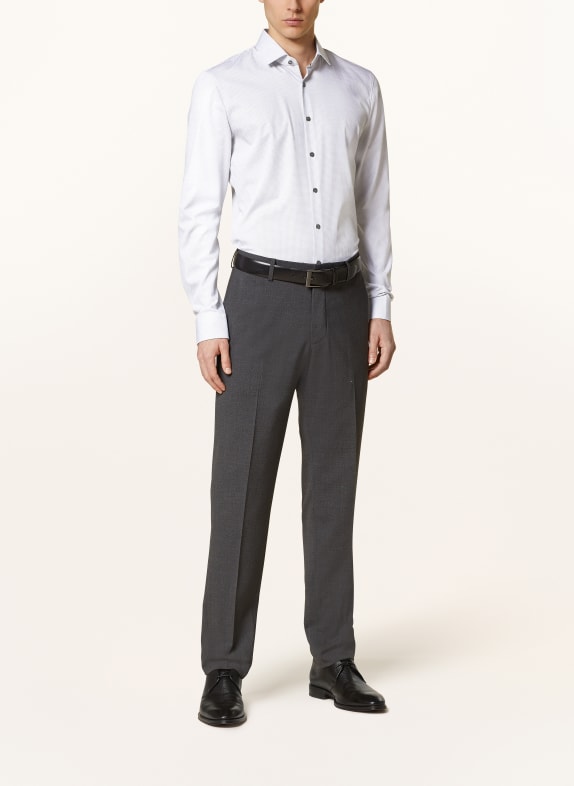 OLYMP Hemd No. Six super slim GRAU / WEISS