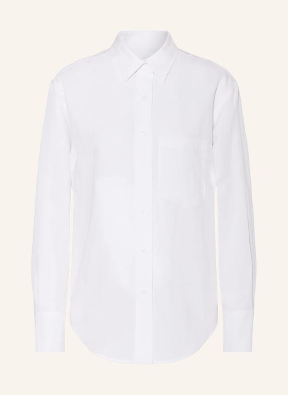 Calvin Klein Shirt blouse with linen WHITE