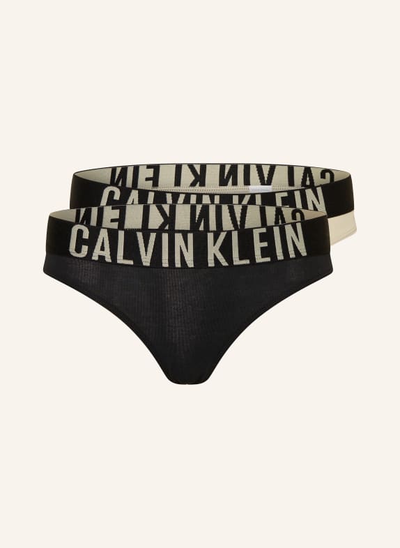 Calvin Klein Kalhotky INTENSE POWER, 2 kusy v balení ČERNÁ/ SVĚTLE HNĚDÁ