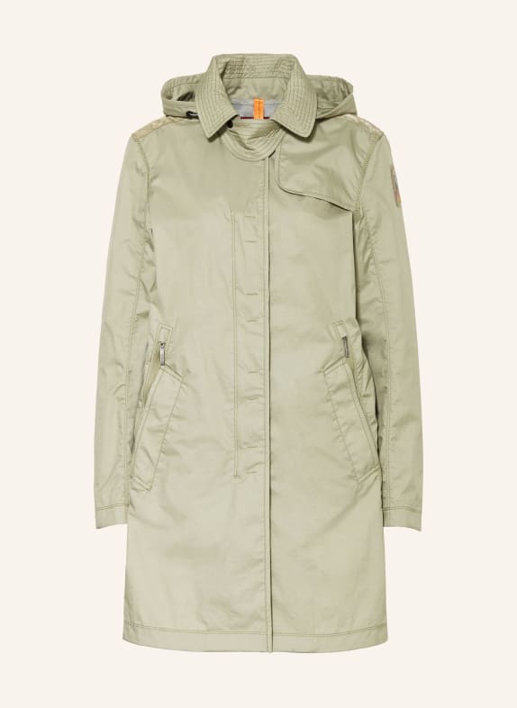 PARAJUMPERS Coat AVERY with detachable hood LIGHT GREEN