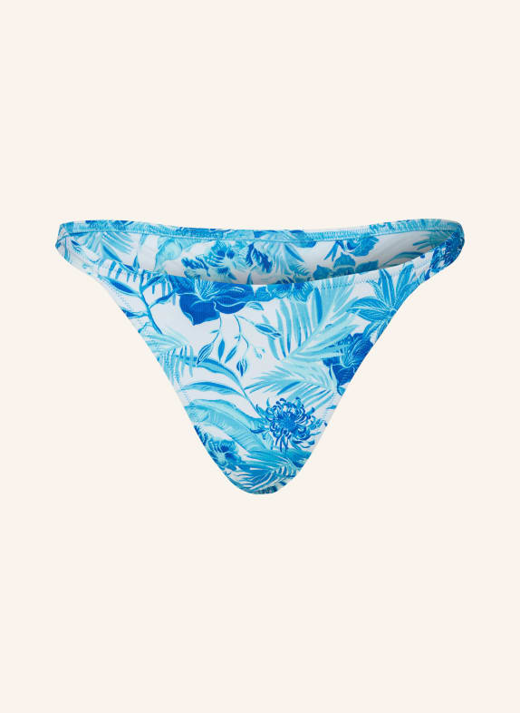 VILEBREQUIN Brazilian bikini bottoms TAHITI FLOWERS WHITE/ LIGHT BLUE/ TURQUOISE