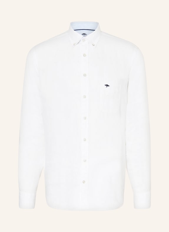 FYNCH-HATTON Linen shirt casual fit WHITE