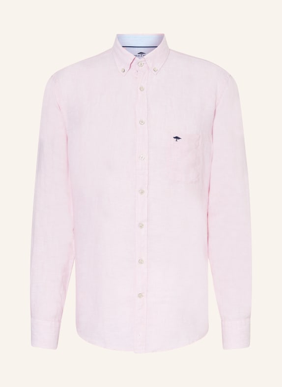 FYNCH-HATTON Linen shirt casual fit PINK