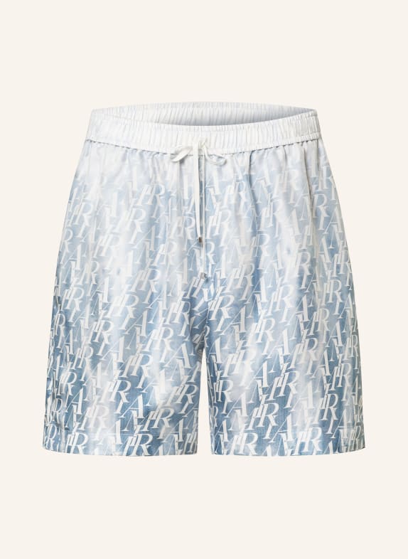 AMIRI Silk shorts BLUE GRAY/ WHITE