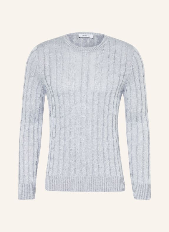 GRAN SASSO Sweater with linen BLUE GRAY