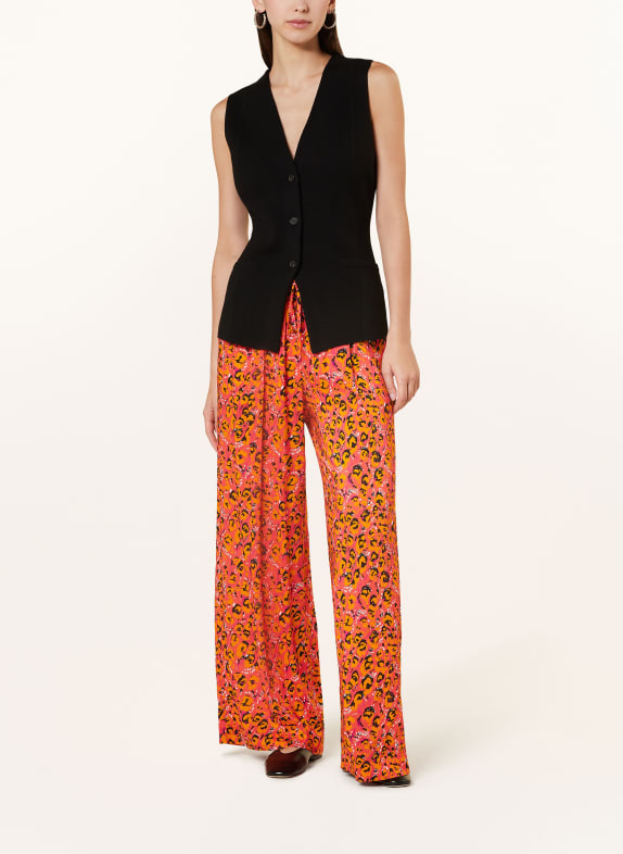 Lala Berlin Marlene broek PERLA ROOD / ORANJE / ZWART