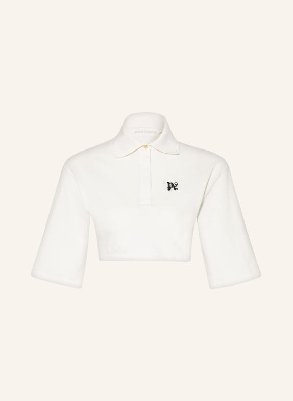 Palm Angels Cropped-Poloshirt aus Piqué CREME