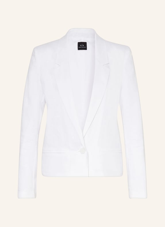 ARMANI EXCHANGE Linen blazer WHITE