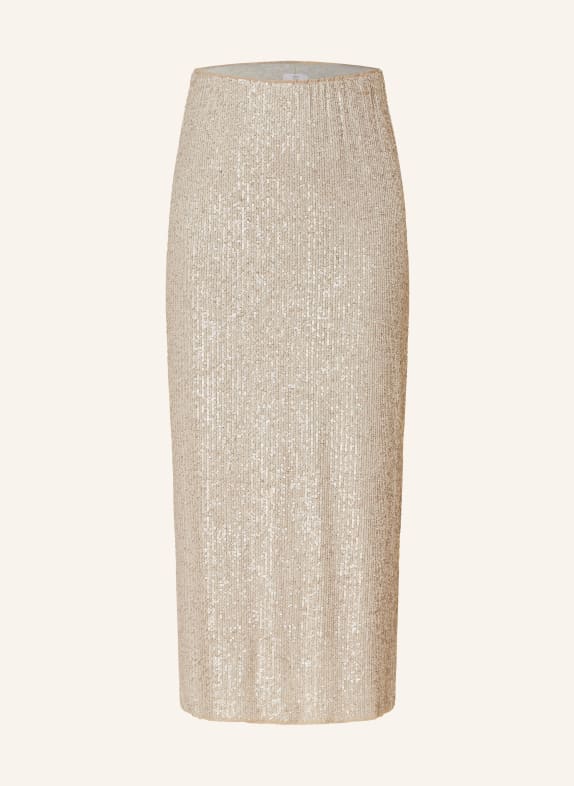RIANI Skirt with sequins BEIGE