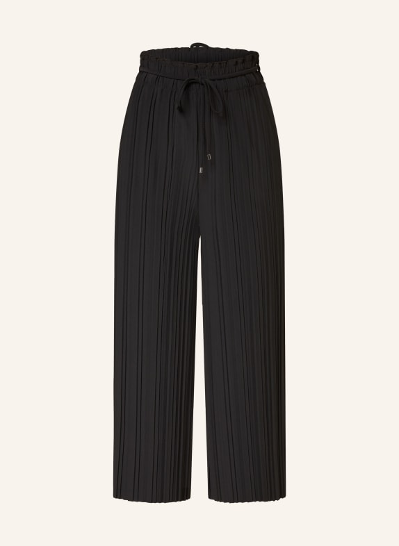 s.Oliver BLACK LABEL 7/8 pleated trousers BLACK