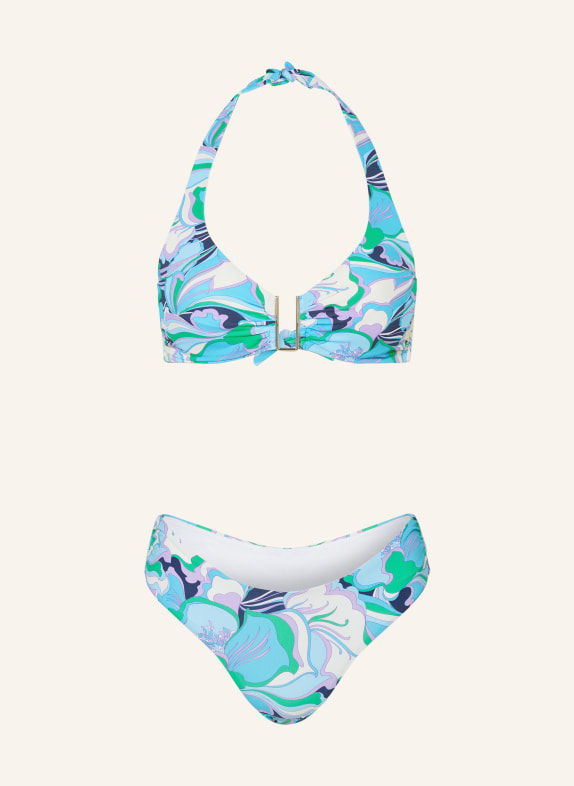 MELISSA ODABASH Underwire bikini COLOMBIA LIGHT BLUE/ GREEN/ WHITE