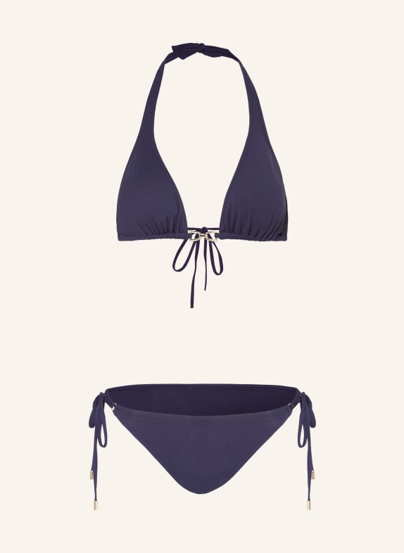 MELISSA ODABASH Halter neck bikini ANTIBES with UV protection 50 DARK BLUE