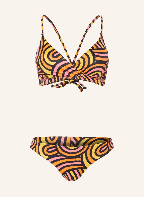 O'NEILL Bralette-Bikini BAAY MAOI ORANGE/ GELB/ SCHWARZ