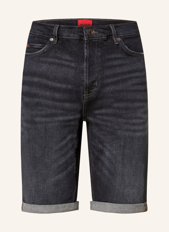 HUGO Szorty jeansowe HUGO tapered fit 010 CHARCOAL