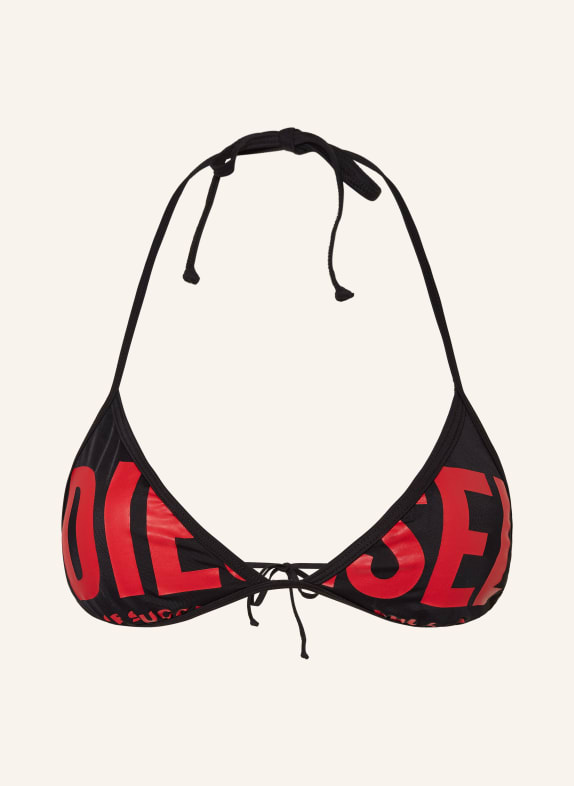 DIESEL Triangle bikini top BFB-SEES BLACK/ RED