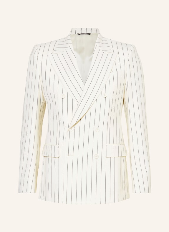 DOLCE & GABBANA Suit jacket extra slim fit with silk ECRU/ BLACK