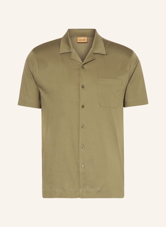 MOS MOSH Gallery Resort shirt MMGMARCO slim fit in jersey OLIVE