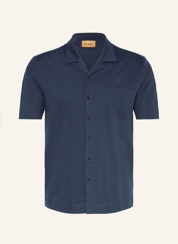 MOS MOSH Gallery Resort shirt MMGMARCO slim fit in jersey DARK BLUE